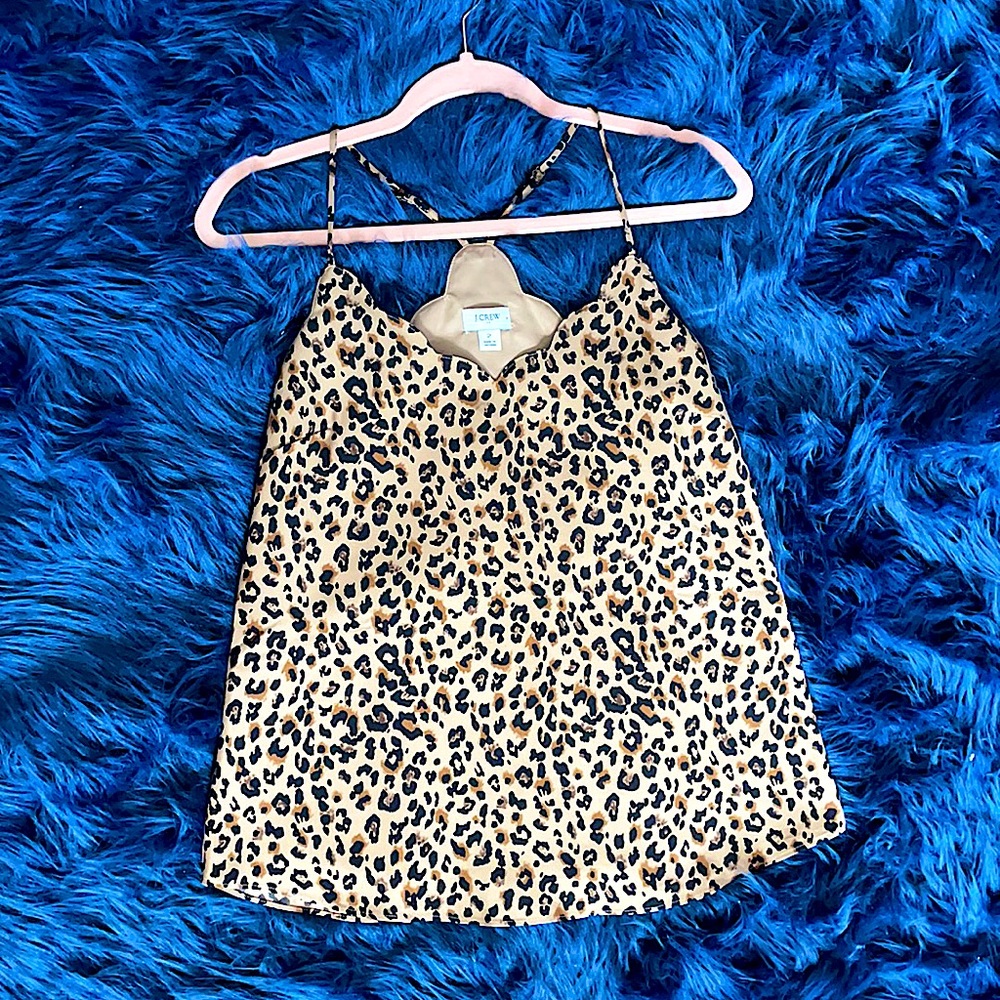 NWOT J. Crew Scallop Neck Leopard Print Cami 🐆